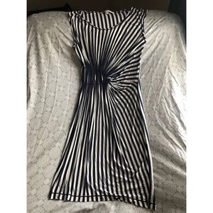 Blue and white flowy dress